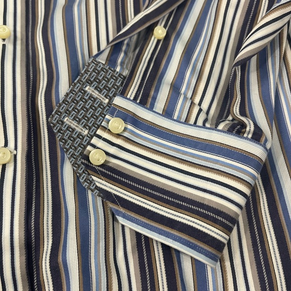 Thomas Dean TD Mens Long Sleeve Button Down Size Medium Great Condition - Picture 6 of 6